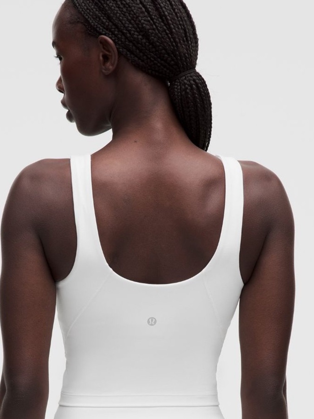 lululemon athletica White Sports Bra Tank Top — Light Support